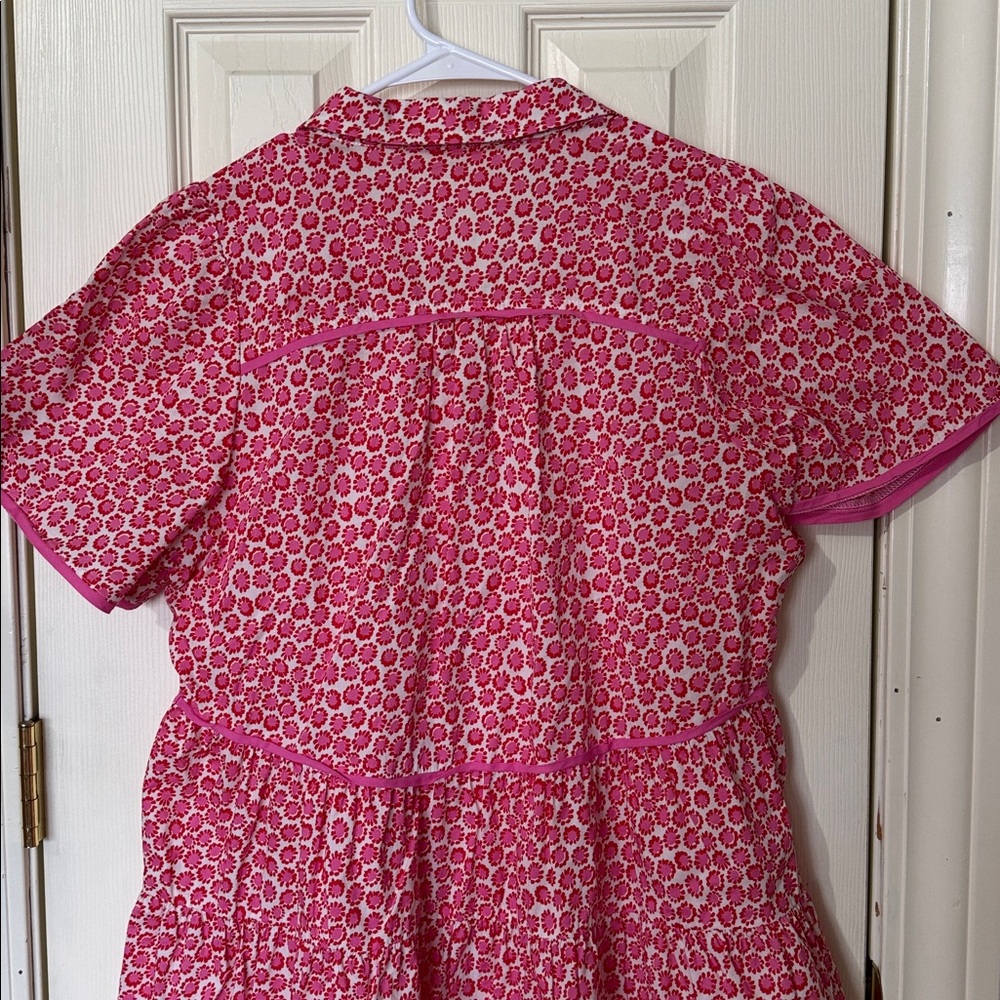 Pink Patterned High-Low Dress - Picture 6 of 8